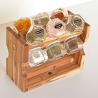 Porta Tempero Giratório C/ 12 Madeira Teca