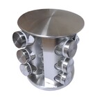 Porta Tempero Giratório Em Inox 12 Peças Redondo - Livon