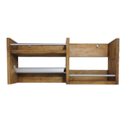 Porta Tempero Pinus Imbuia Com Suporte Para Papel Toalha