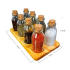 Porta Tempero - POMPÉIA com 8 Potes 100Ml e Rolha - Gourmet,