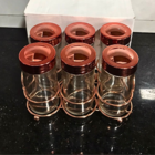 Porta Tempero Rose Gold Recipientes P/ Ervas Saleiro Cozinha