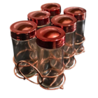 Porta Tempero Rose Gold Recipientes P/ Ervas Saleiro Cozinha