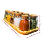 Porta Temperos Ágora Leiteira Grande 10 Potes - Bandeja de Ma