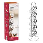 Porta Temperos Art House - Vertical - Vidro - Inox 6 Peças