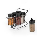 Porta Temperos Bancada Carrinho 7pçs Preto Arthi