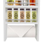 Porta Temperos Condimento Parede Suporte Papel Toalha Branco