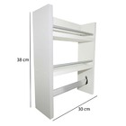 Porta Temperos Condimento Parede Suporte Papel Toalha Branco