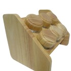 Porta Temperos Condimentos 6 Peças Suporte Madeira Cozinha Ca