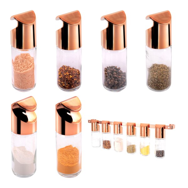 Porta Temperos Condimentos 6pçs Para Barra De Cozinha 100ml S