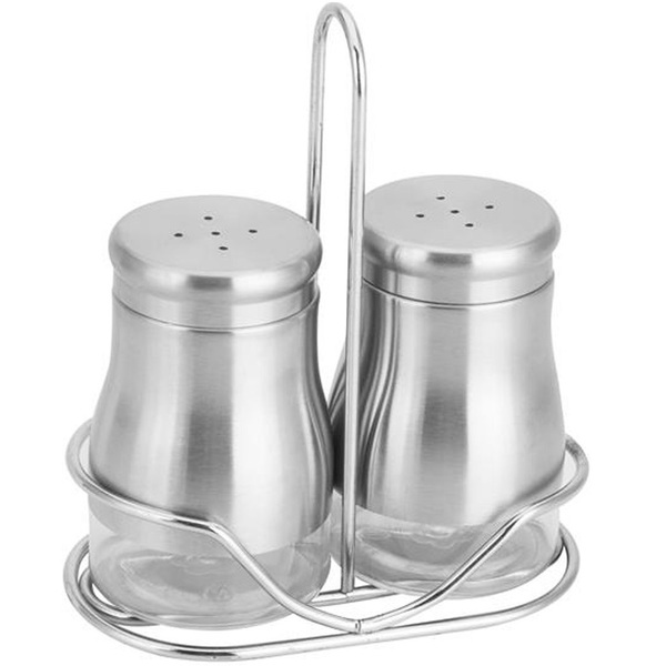 Porta Temperos, Condimentos, Galheteiro 02 Peças Com Suporte