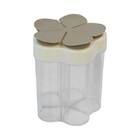 Porta Temperos Condimentos Organizador 5 Em 1 - Cinza