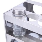 Porta Temperos Condimentos Suporte Giratorio 16 Potes Vidro O