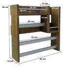 Porta Temperos Cozinha De Parede Com Suportes Madeira Imbuia
