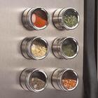 Porta Temperos E Condimentos Em Aço Inox Magnetico Metalizad