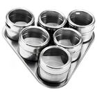 Porta Temperos E Condimentos Em Aço Inox Magnetico Metalizado