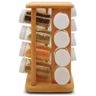Porta Temperos Em Bambu Com Base Giratória 17 Peças Tyft Yoi