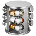 Porta Temperos Giratorio 12 Potinhos Condimentos Inox Vidro R