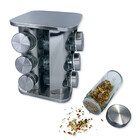 Porta Temperos Giratório Em Inox - Com 12 Potes