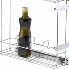 Porta Temperos Óleo Lateral Armário Corrediças Aço Cromado