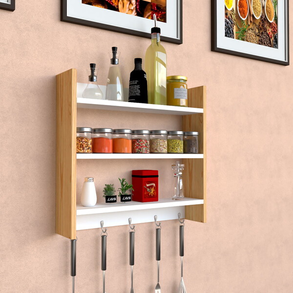 Porta Temperos Organizador Madeira