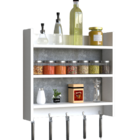 Porta Temperos Organizador Madeira Branco