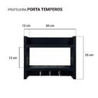 Porta Temperos Para Cozinha 25 X 30cm Preto