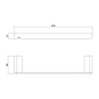 Porta Toalha 30cm Deca Versa Black Noir 2040.bl31.030.no