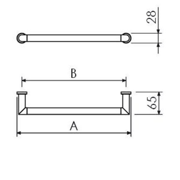 Porta Toalha 30cm Palermo Crismoe Ouro Polido