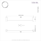 Porta Toalha 50cm (Kit 2 Peças) Troia Metal Polido 1030TR2.PR