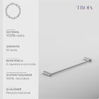 Porta Toalha 50cm (Kit 2 Peças) Troia Metal Polido 1030TR2.PR