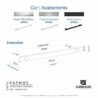 Porta Toalha 55cm Aço Inox Alto Brilho Patmos