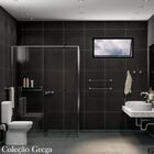 Porta Toalha 55cm Athenas Inox e Metal Prata Alto Brilho Grego