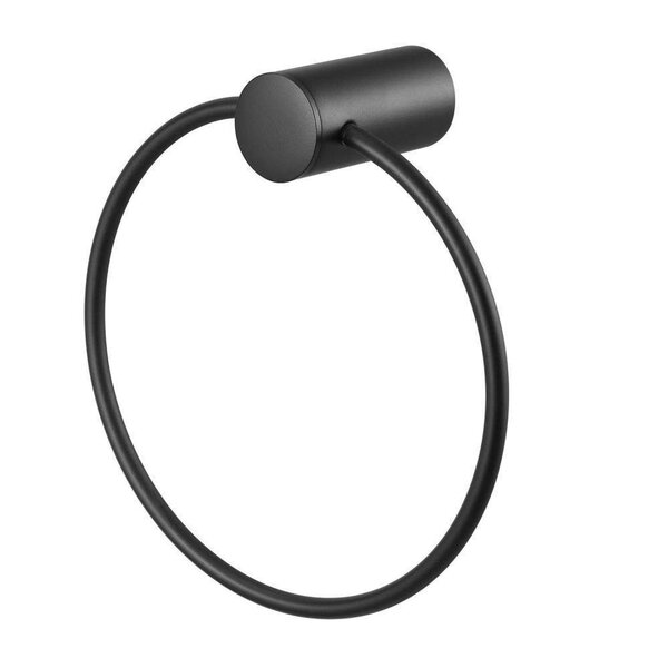 Porta Toalha Argola Atria Matte Meber Preto Matte