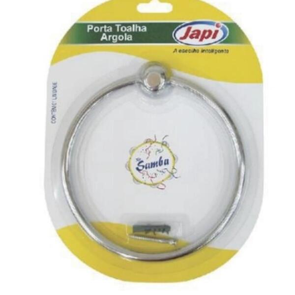 Porta Toalha Argola Cromado Samba Jasc - Japi