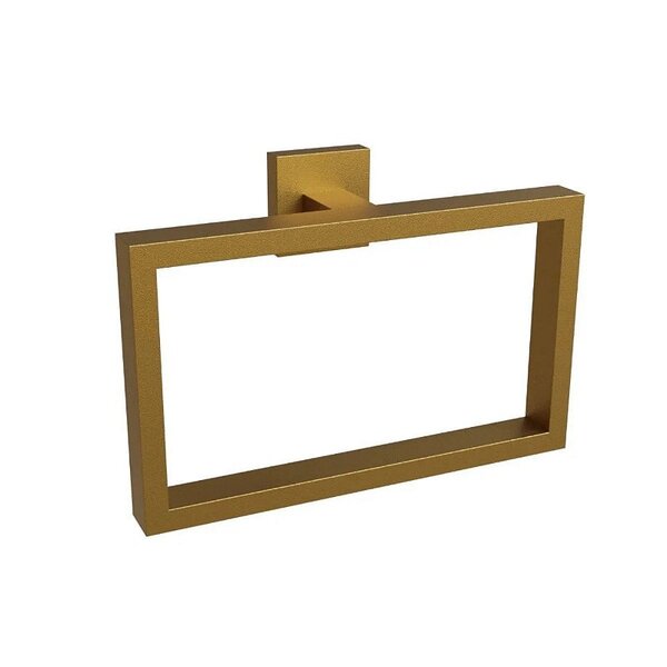 Porta Toalha Argola Dourado Gold Matte Eterna Italy L. Inox