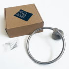 Porta Toalha Argola Inox 304 Escovado Parede Banheiro Lavabo