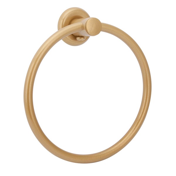 Porta Toalha Argola Mãos Rosto Metal Gold/dourado Banheiro