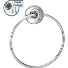 Porta Toalha Argola Mãos Rosto Metal Inox Cromado Banheiro
