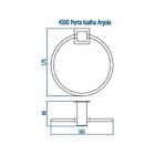 Porta Toalha Argola Metal Cromado Bella 220 Fani Cromado
