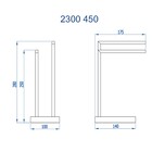 Porta Toalha Bancada Quadrado Horus Champanhe Fani