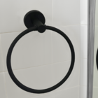 Porta Toalha Banheiro De Rosto Preto Inox 304 Redondo Argola