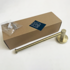 Porta Toalha Banheiro Rosto Inox 304 Dourado Escovado Toalhei