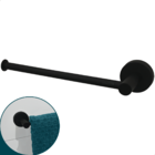 Porta Toalha Banheiro Rosto Inox 304 Preto Fosco Toalheiro Re