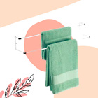 Porta Toalha Banheiro Suporte Para Toalha Duplo 60 Cm Future