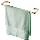 Porta Toalha Banheiro Suporte Toalheiro 30cm Dourado Future 2