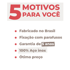 Porta Toalha Banheiro Vinci, Toalheiro Duplo Inox 304 1metro