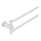 Porta Toalha Banho 40,7x13cm Barra Articulada Metal Cromado Brilhante Parafuso Easy Sensea