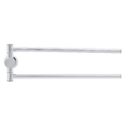 Porta Toalha Banho 40,7x13cm Barra Articulada Metal Cromado Brilhante Parafuso Easy Sensea