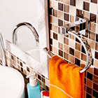 Porta Toalha Banho Argola Athena 12x19x7,50cm Prata