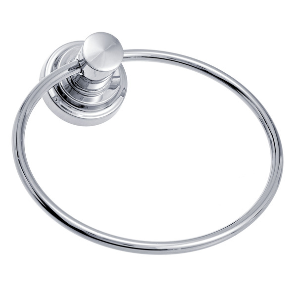 Porta Toalha Banho Argola Parthenon 17x17x8cm Prata